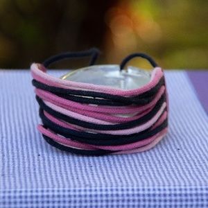 Handmade, Pink and Black, Friendship Bracelet
